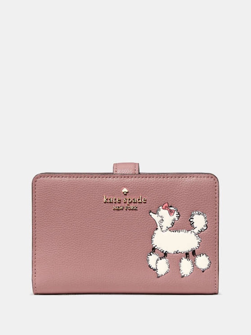 Kate Spade Dottie Poodle Medium Bifold Wallet Dusk Rose